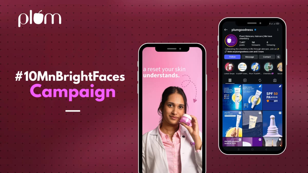 How we helped Plum Beauty create year-end buzz with #10MnBrightFaces campaign
