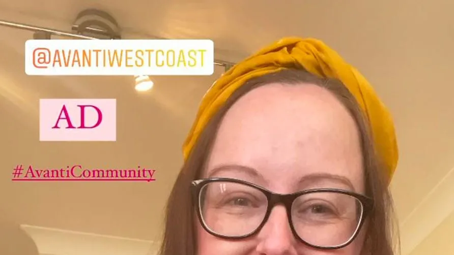 Jenna Farmer explains the Avanti West Coast Facebook group to her audience.
