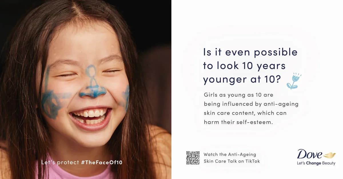 Dove's #TheFaceOf10 reached 7.8M, lifted intent 10pts